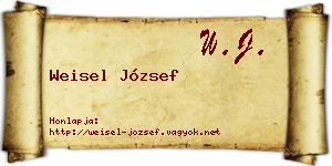 Weisel József névjegykártya
