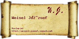 Weisel József névjegykártya